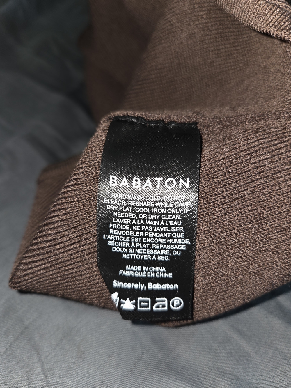 Babaton Brown Ribbed Knit Crewneck Top - Picture 4 of 5